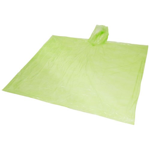 Poncho jetable avec pochette personnalisable Ziva Citron vert